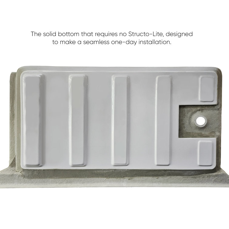 White 60" Acrylic Alcove Soaking Bathtub with Right Drain
