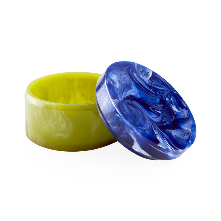 6'' Mustique Round Plastic Lidded Decorative Box