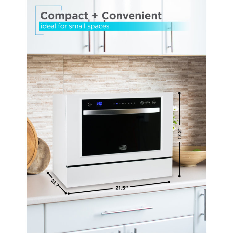 Compact White Stainless Steel Countertop Dishwasher for RV