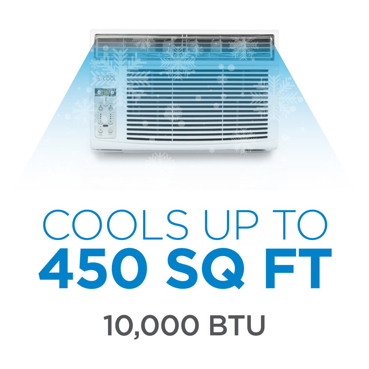 Commercial Cool 10000 BTU White Window Air Conditioner with Remote