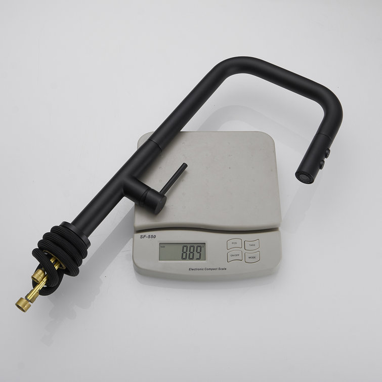 Matte Black Nickel Mid-Arc Pull-Out Spray Kitchen Faucet