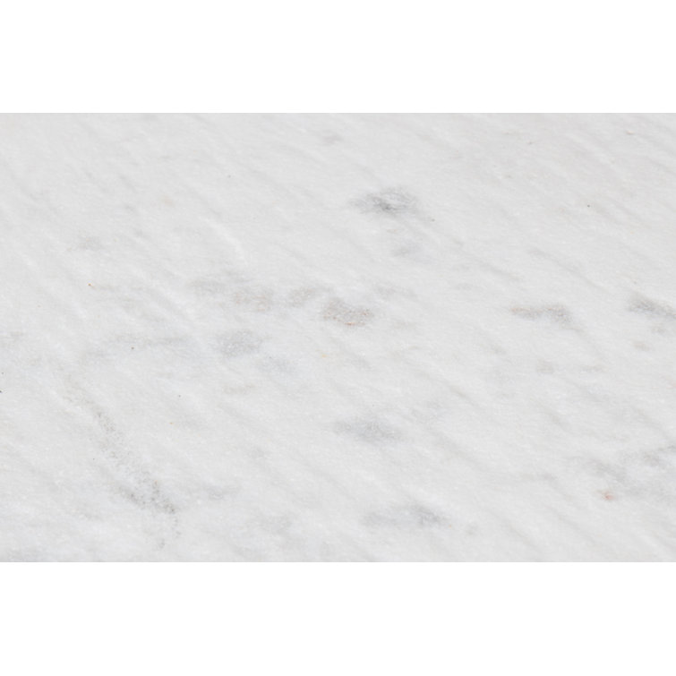 White Marble and Black Iron Rectangular Console Table