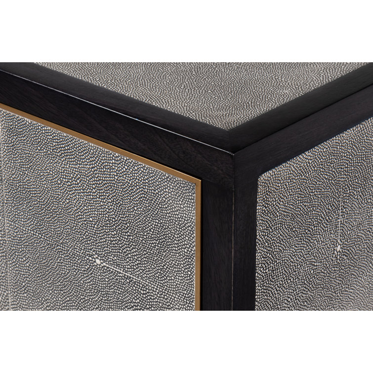 Horatio Gray and Gold Oak 6-Drawer Double Dresser