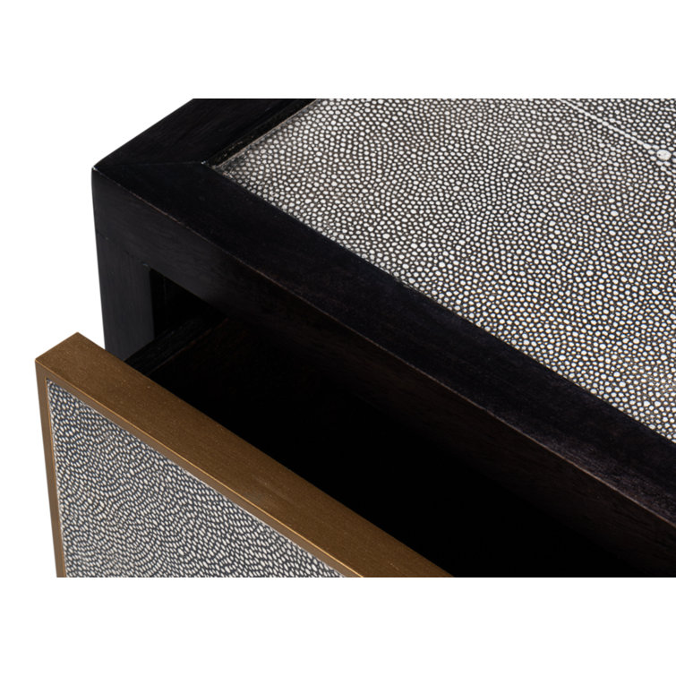 Horatio Gray and Gold Oak 6-Drawer Double Dresser