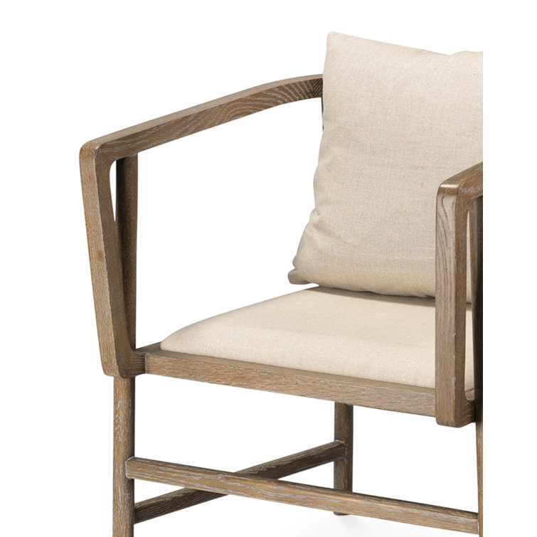 Grayson Handcrafted Gray Wood Accent Chair
