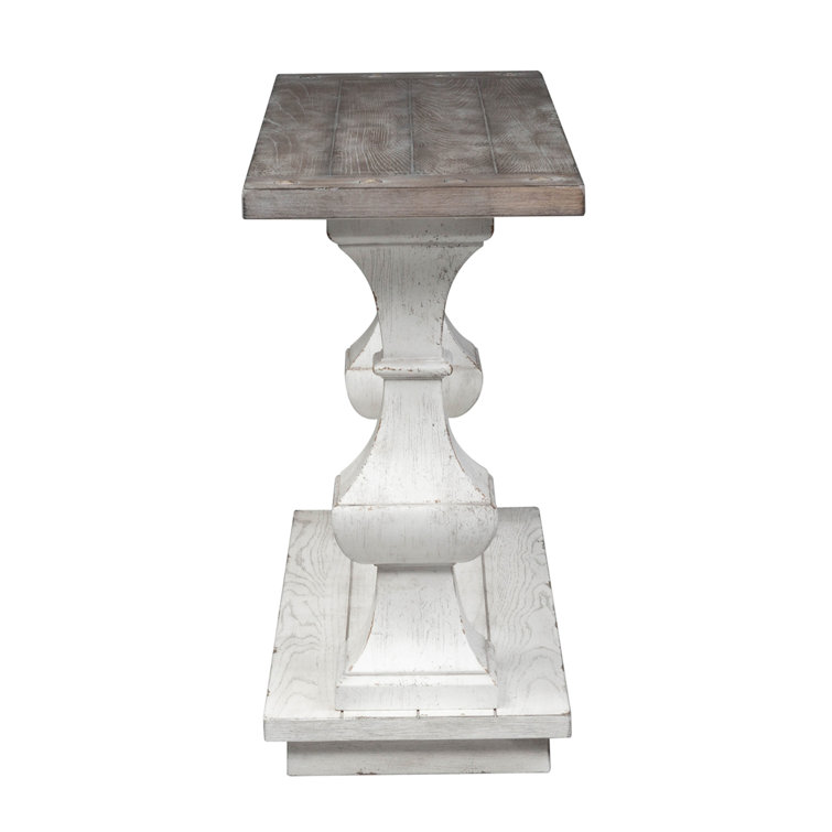 Sedona Traditional Brown Wood Sofa Table with Storage Shelves