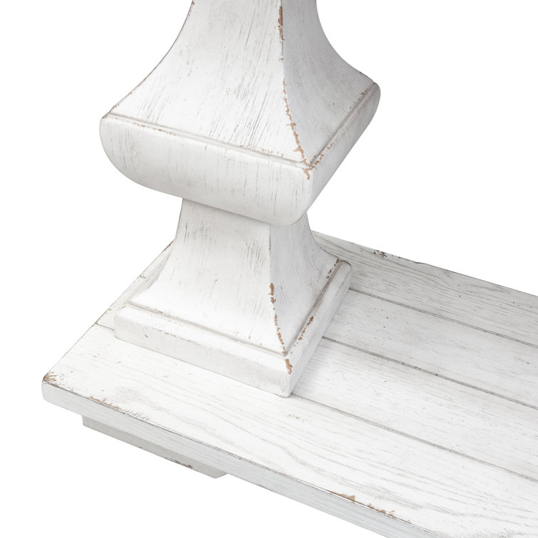 Sedona Traditional Brown Wood Sofa Table with Storage Shelves