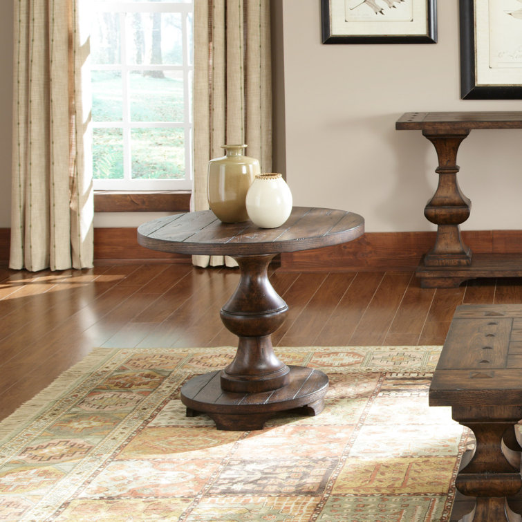 Sedona Round Kona Brown Solid Wood Coffee Table