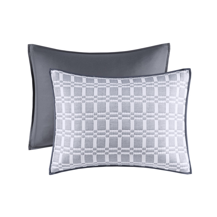 Gray King Reversible Microfiber Matelasse Coverlet Set