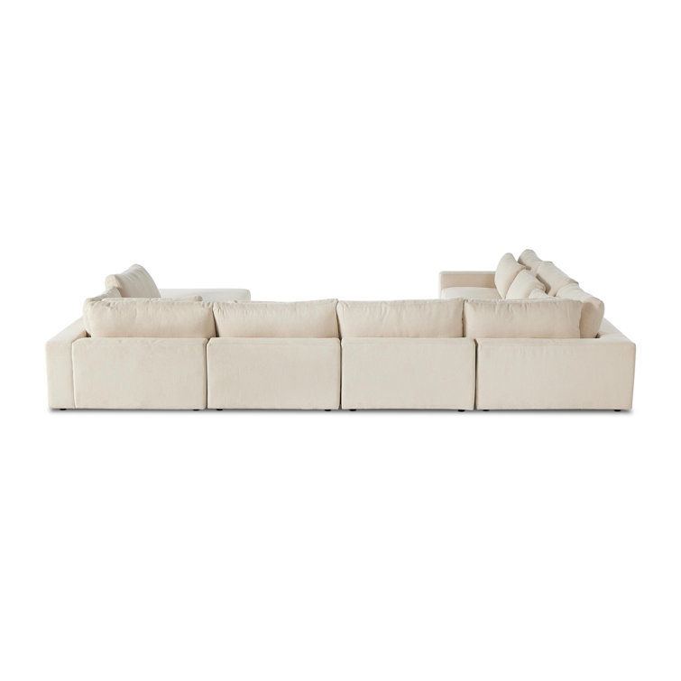 Clairmont Sand U-Shaped Modular 8-Piece Sectional with Ottoman