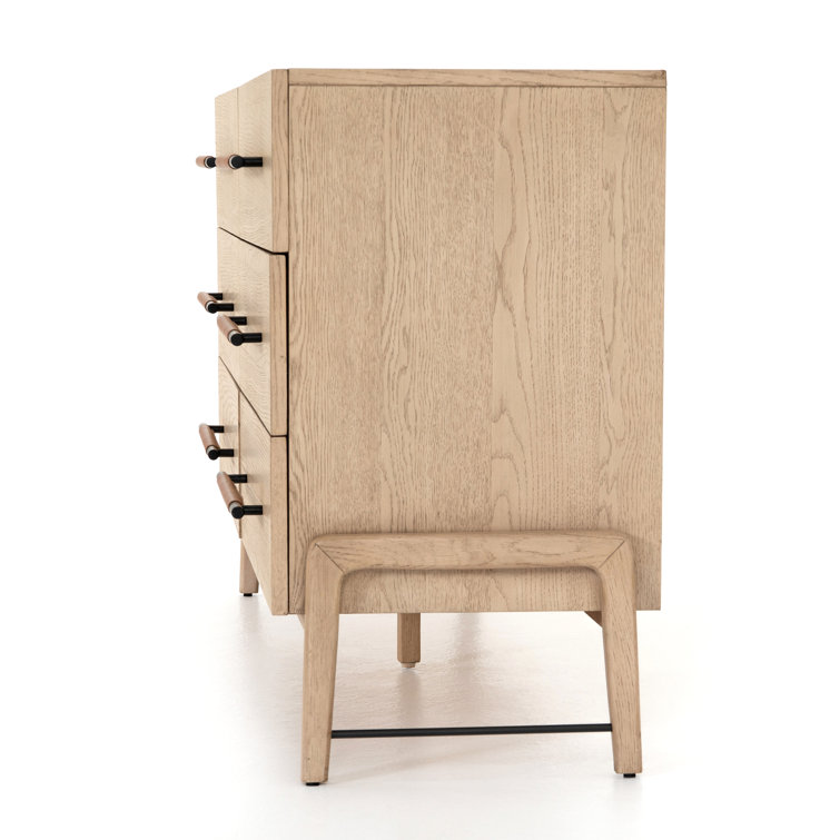 Rosedale Modern 6-Drawer Yucca Oak Dresser with Iron Hardware