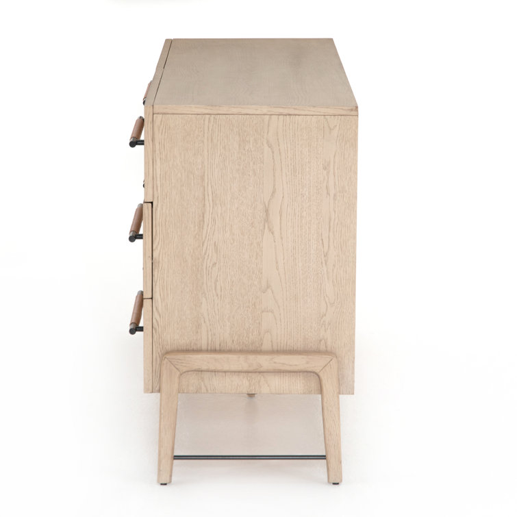 Rosedale Modern 6-Drawer Yucca Oak Dresser with Iron Hardware