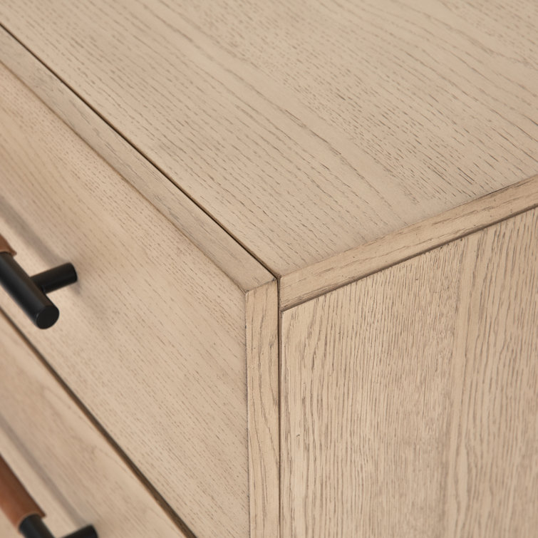 Rosedale Modern 6-Drawer Yucca Oak Dresser with Iron Hardware