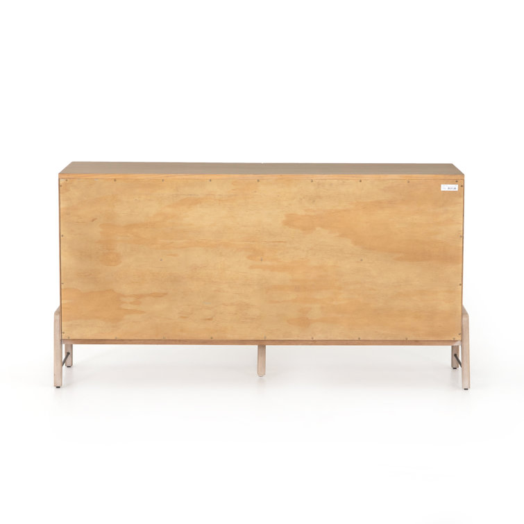Rosedale Modern 6-Drawer Yucca Oak Dresser with Iron Hardware