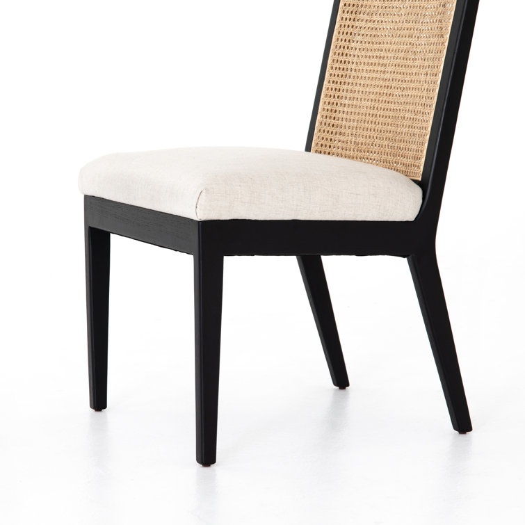 Antonia Contemporary White Cane Side Chair