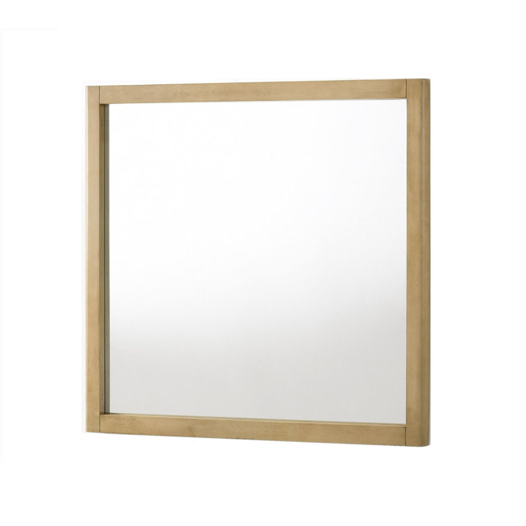 Santa Monica White Oak Square Wood Framed Mirror
