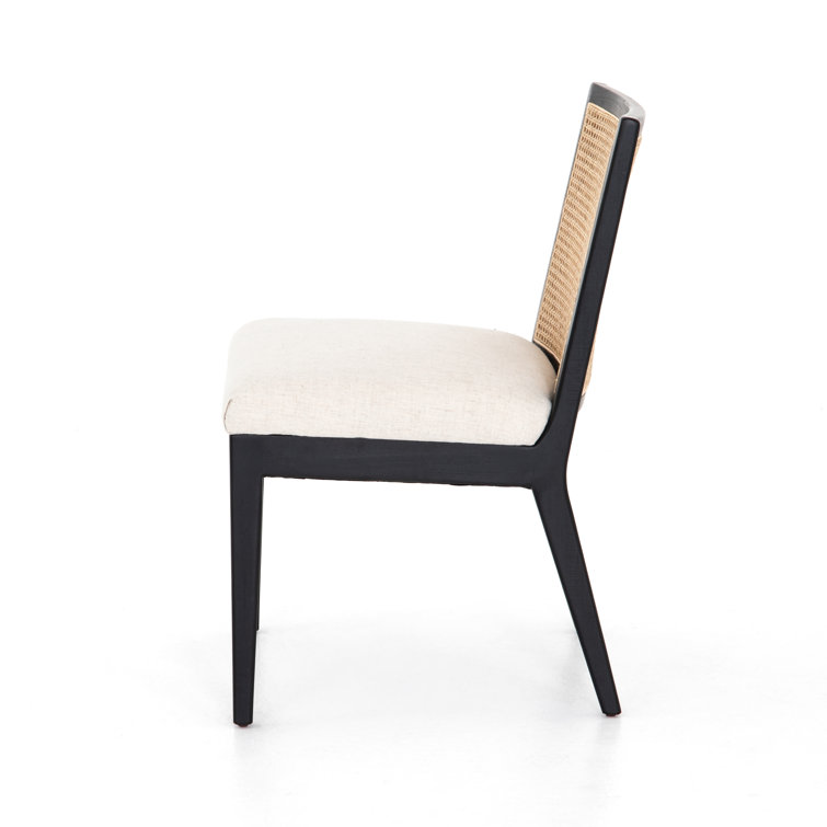 Antonia Contemporary White Cane Side Chair