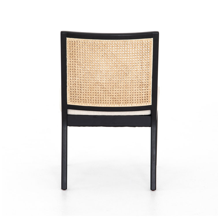 Antonia Contemporary White Cane Side Chair