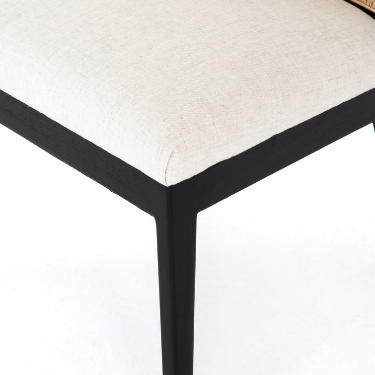 Antonia Contemporary White Cane Side Chair