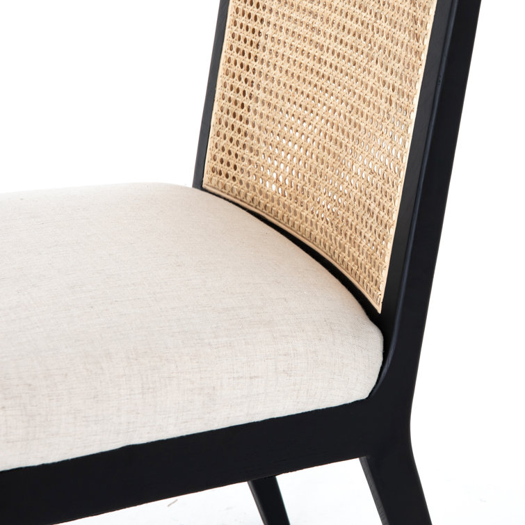 Antonia Contemporary White Cane Side Chair