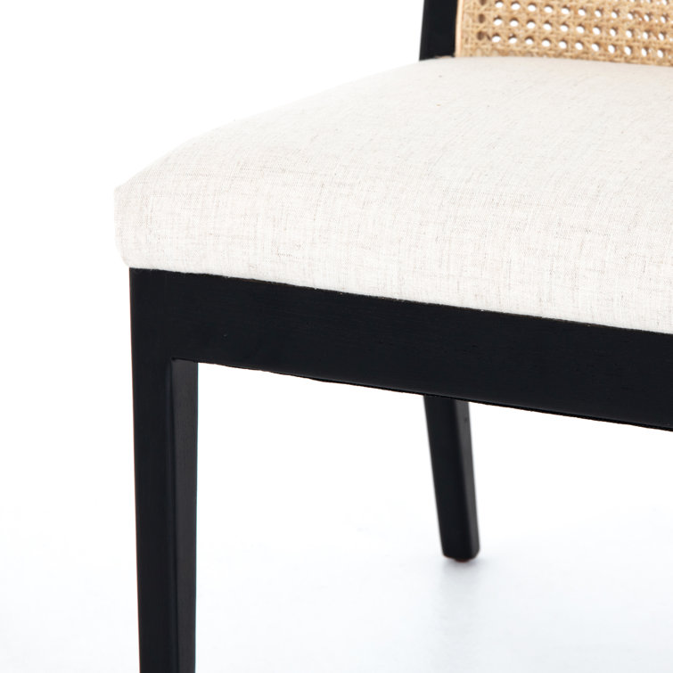 Antonia Contemporary White Cane Side Chair
