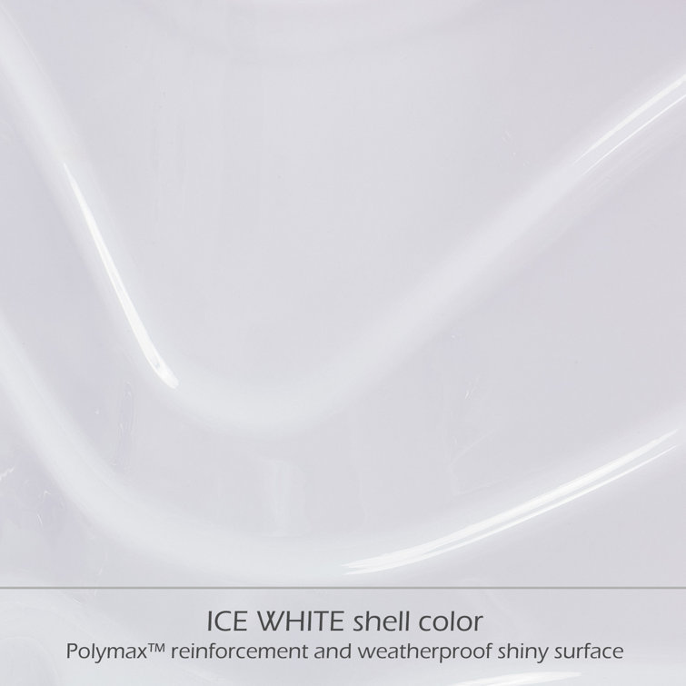 New York 6-Person Ice White Acrylic Square Hot Tub with Ozonator