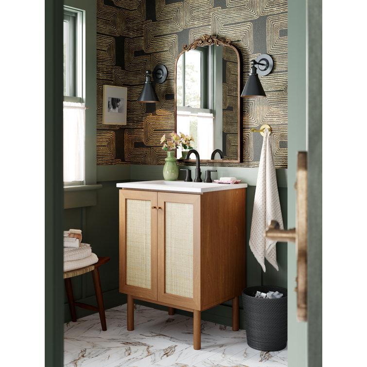 Classe 24" Oak Freestanding Bathroom Vanity with Ceramic Sink