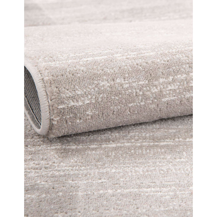 Elegant Gray 4' x 6' Rectangular Easy-Care Synthetic Area Rug