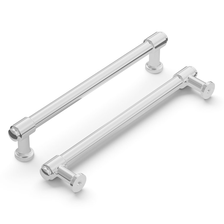 Piper Chrome 6-5/16" Modern Bar Cabinet Pulls