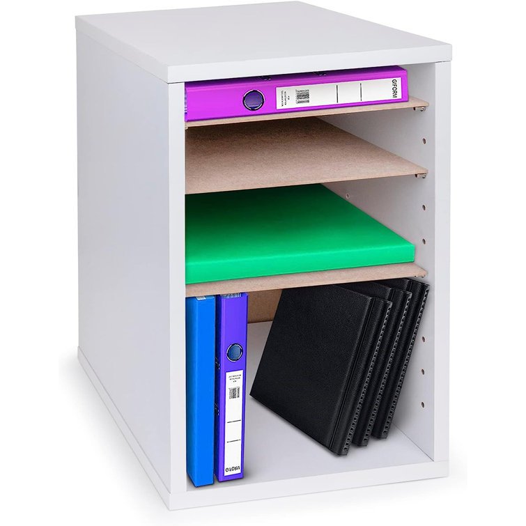 White MDF 11-Compartment Vertical Paper Sorter, 2-Pack