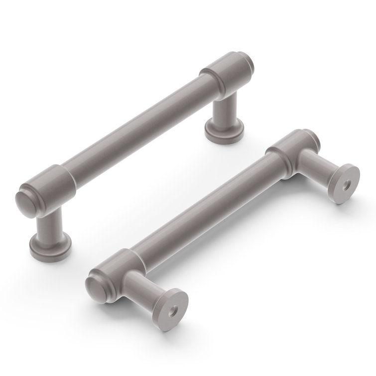 Satin Nickel Brushed Bar Cabinet Pulls with Mounting Hardware