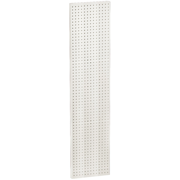 White Styrene Pegboard Wall Panel Storage Solution, 60" x 13.5", 2-Pack