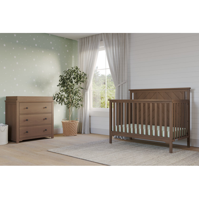 Dusty Heather 4-in-1 Convertible Crib with Flat Top