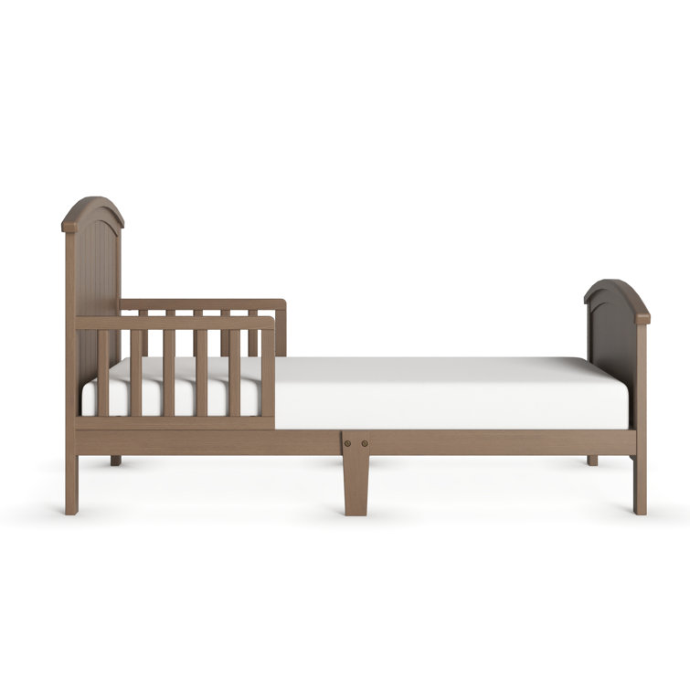 Dusty Heather Pine Toddler Bed with Guard Rails and Headboard