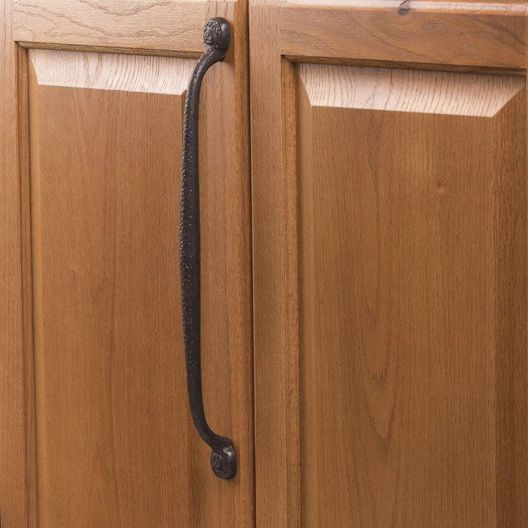 Rustic Iron 12" Matte Black Appliance Pull Handle