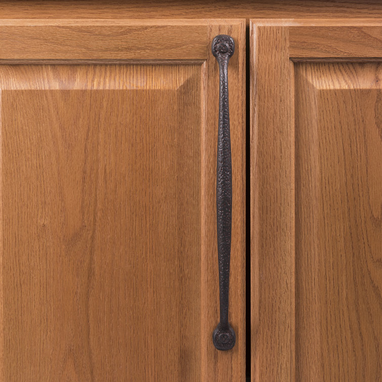 Rustic Iron 12" Traditional Cabinet Handles, 5-Pack