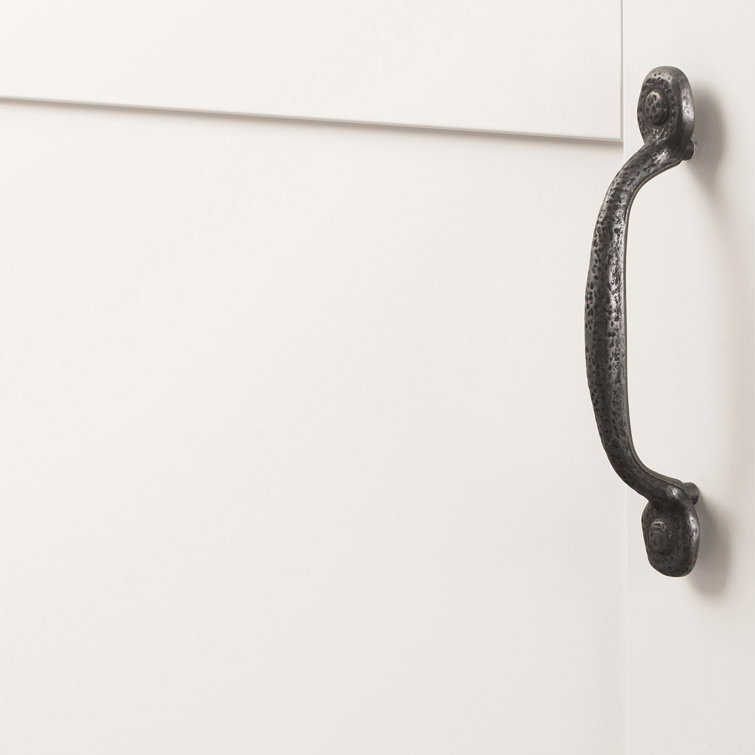 Matte Black Iron Rustic Cabinet Handle with Mounting Hardware