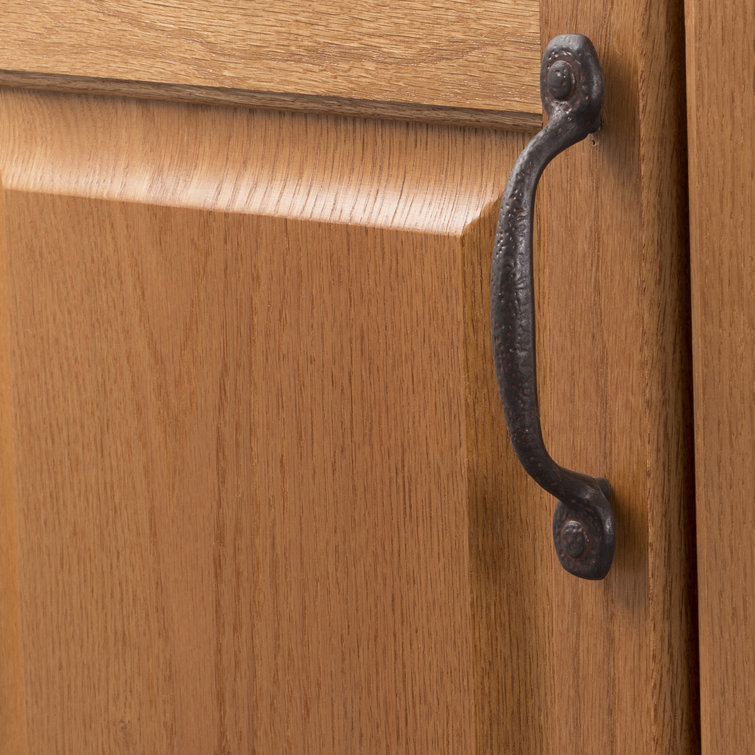 Rustic Iron 12" Matte Black Appliance Pull Handle