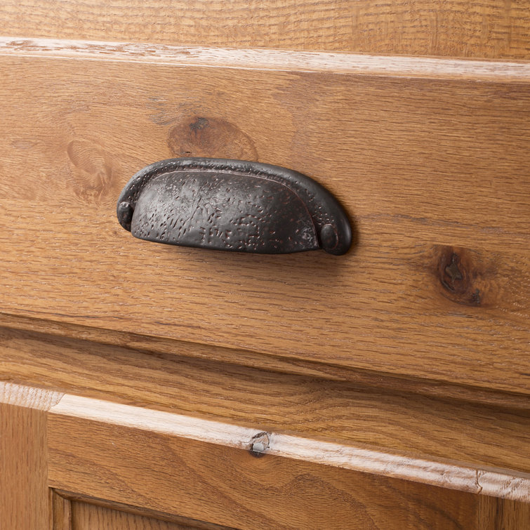 Rustic Iron Matte Cup Pulls with Mounting Hardware, 10-Pack