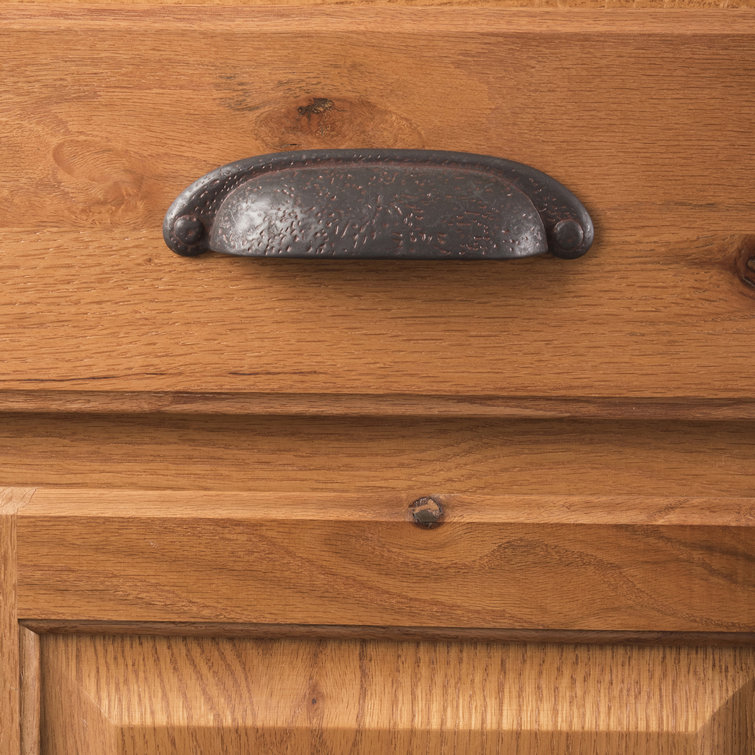 Rustic Iron Matte Cup Pulls with Mounting Hardware, 10-Pack