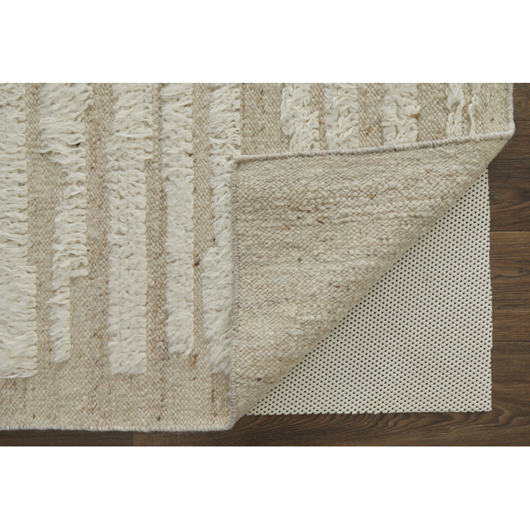 Ashby 2' x 3' White and Tan Wool Area Rug