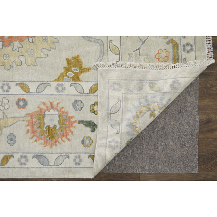 Karina Blue and Ivory Hand-Knotted Wool Area Rug