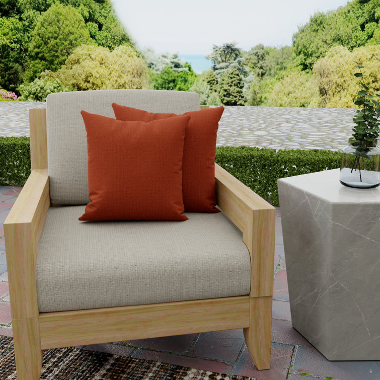 18" x 18" Brick Red Outdoor Throw Pillow Set
