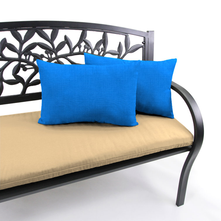 Celosia Princess Blue Rectangular Outdoor Lumbar Pillow Set