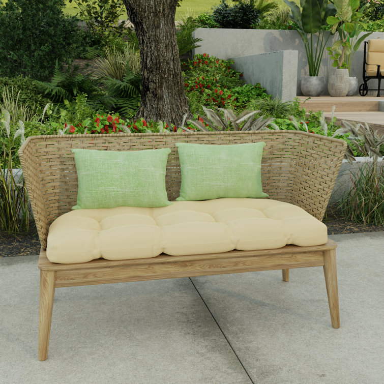 Tory Palm Green Rectangular Outdoor Lumbar Throw Pillow Set