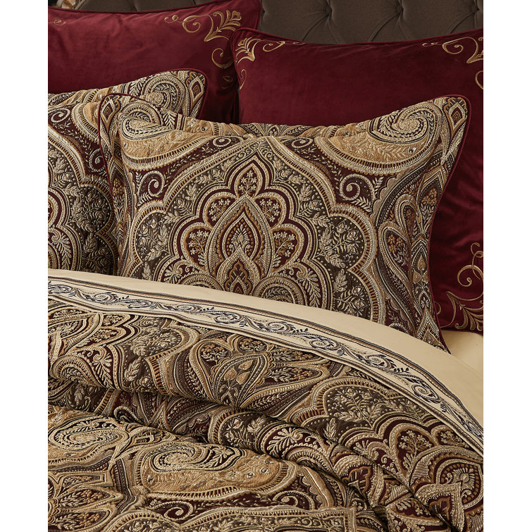 King Crimson Damask Comforter Set with Shams