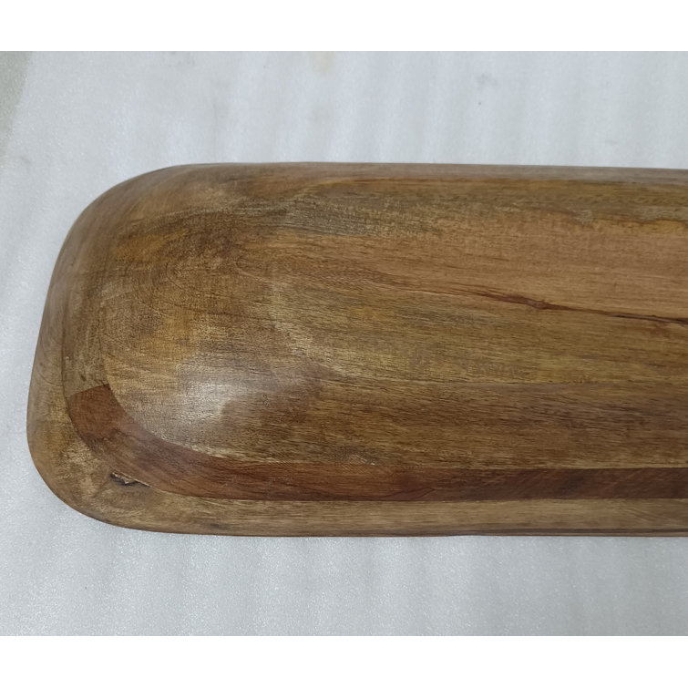Natural Mango Wood Rectangular Decorative Tray
