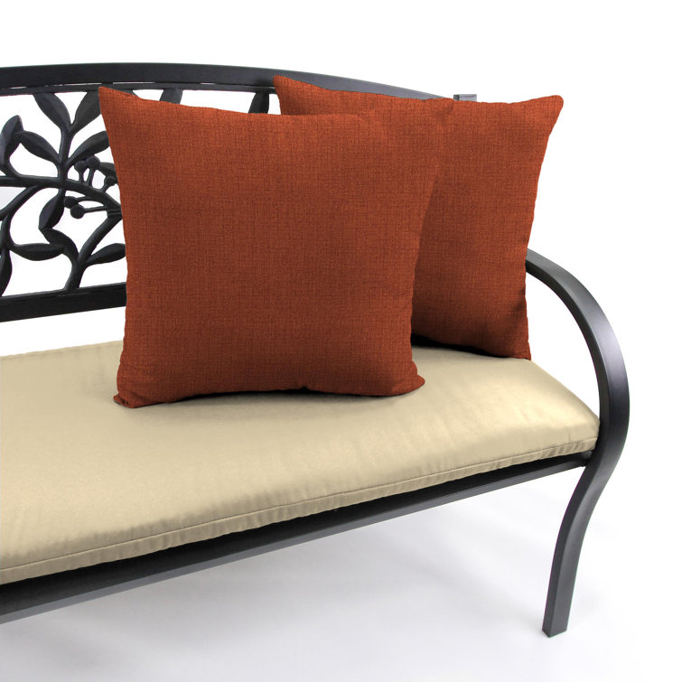 18" x 18" Brick Red Outdoor Throw Pillow Set