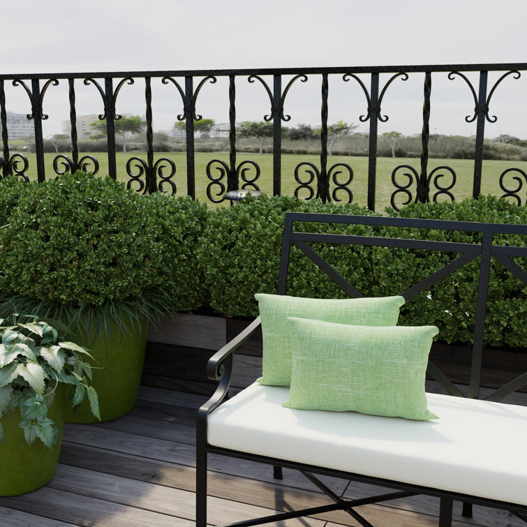 Tory Palm Green Rectangular Outdoor Lumbar Throw Pillow Set