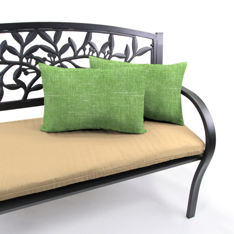 Tory Palm Green Rectangular Outdoor Lumbar Throw Pillow Set